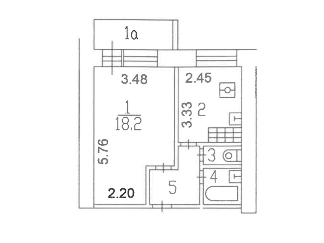 1-комн. кв, 32,8 м² - № 27